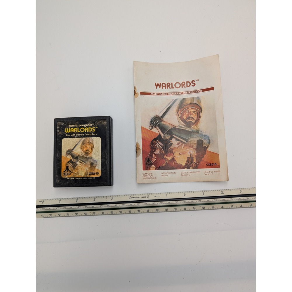 Atari 2600 Warlords Game Cartridge and Instruction Manual CX2610 1981 Vintage